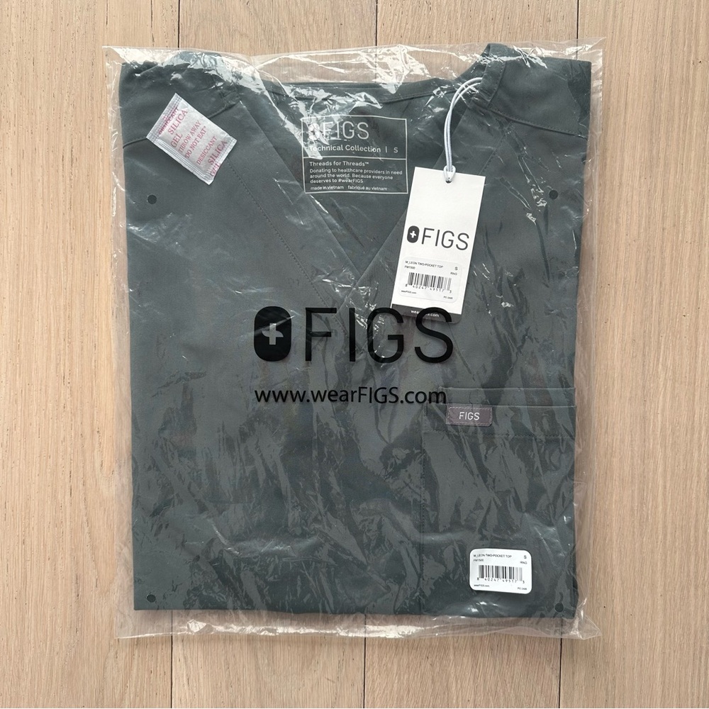 Olive green FIGS scrub top